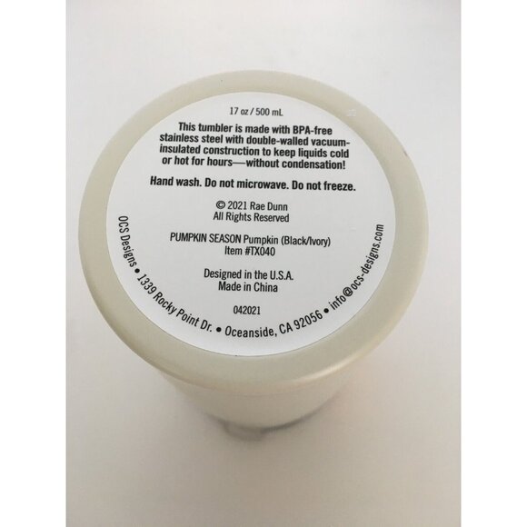 Rae Dunn Tumbler Pumpkin Season Insulated Stainless Steel Coffee Fall Gift Idea - Picture 5 of 6